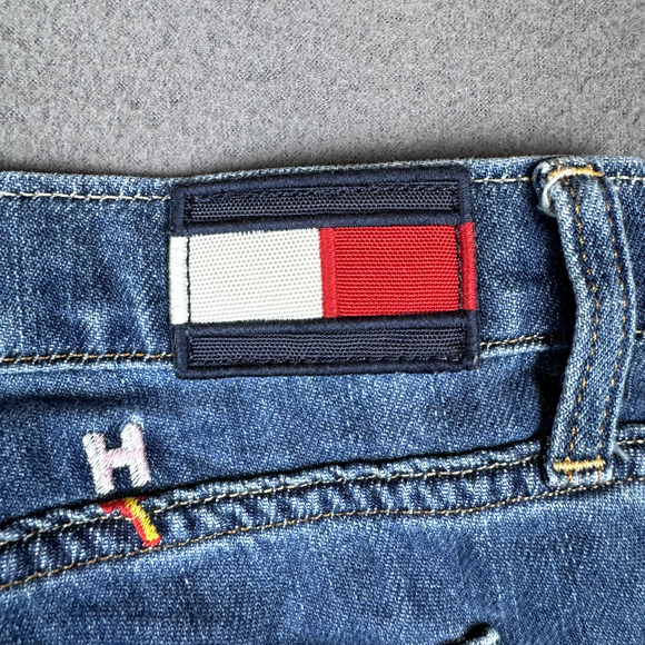 Tommy Hilfiger Denim Jeans Size 8 Embroidered Pattern T H Boyfriend Copain - Picture 11 of 12